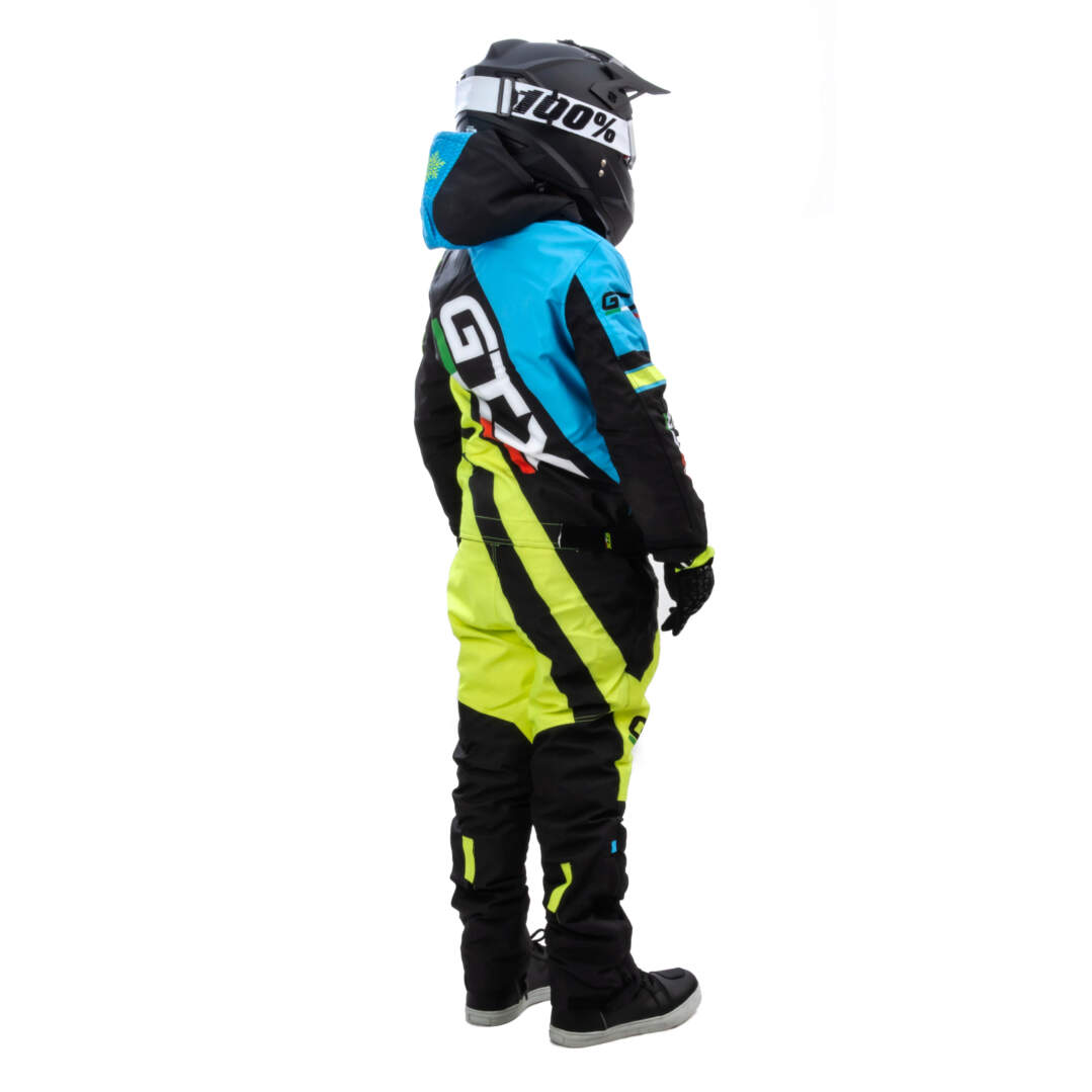 Комбинезон для снегохода (детский) GTX №6 blue-yellow (текстиль) (12Y)